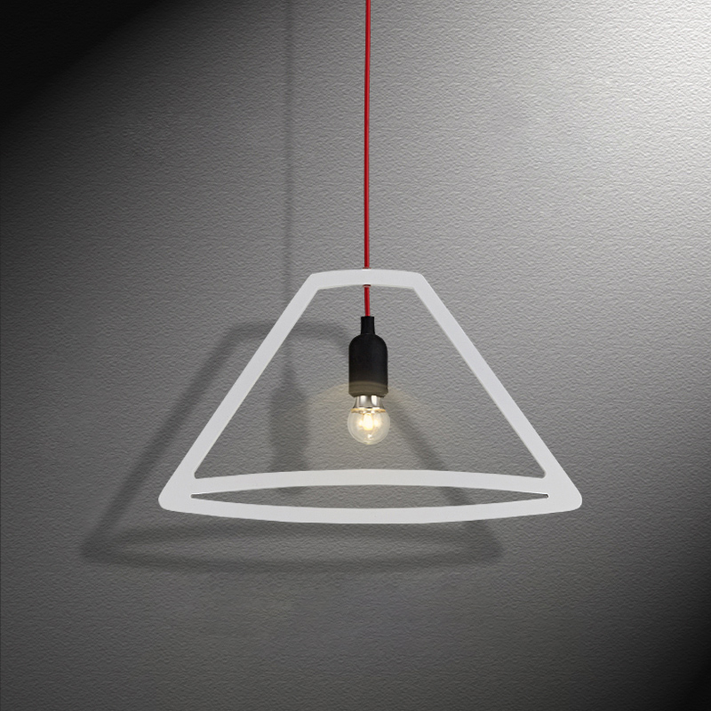 Image of 1-Light White Pendant Light Modern Merry Simple Hanging Light