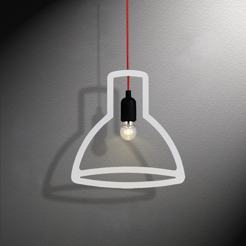

Modern 1-Light White Hanging Pendant Light Merry Simple Style