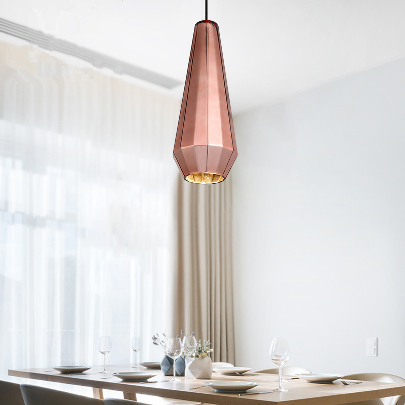 

Modern Pendant Light Pink Single Light with Glass Shade