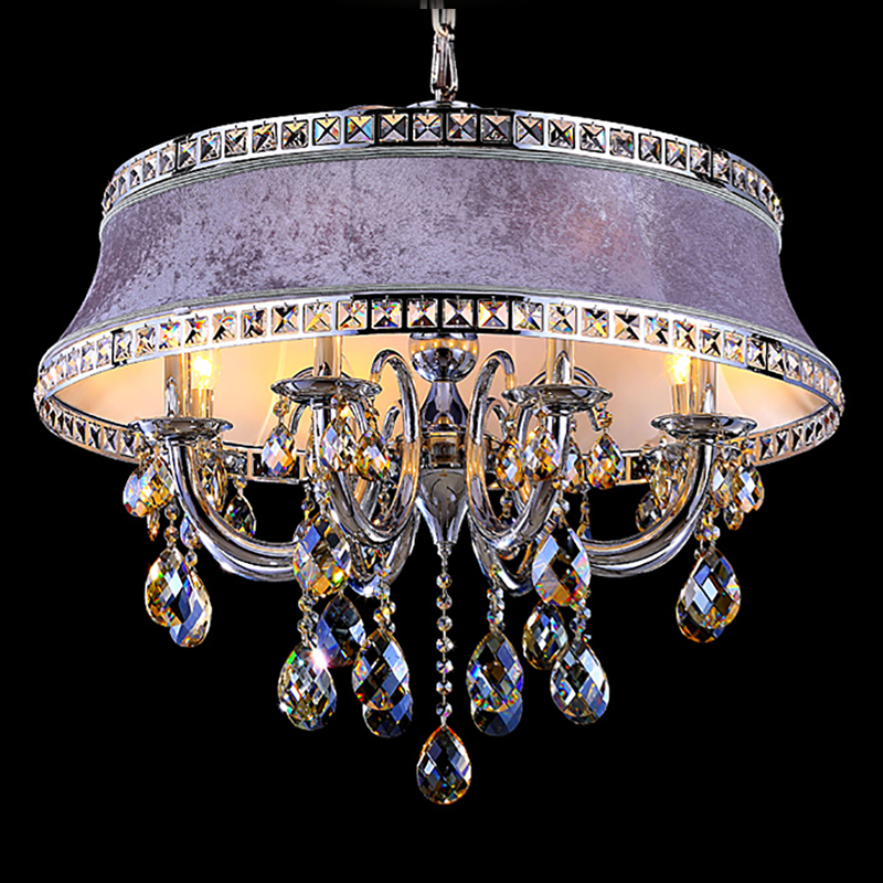 

Dirige 8-Light Chandelier with Round Fabric Covered Shade in Beige