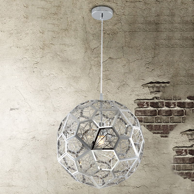 

Modern1-Light Pendant Light in Chrome with Geometric Shade