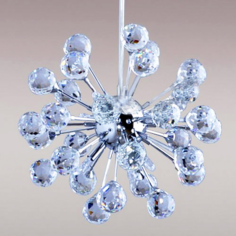 

Baren 6-Light Clear Crystal Pendant Light in Chrome