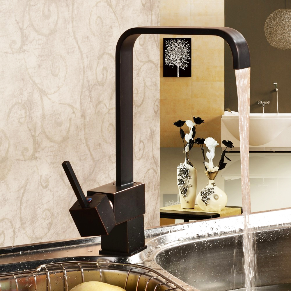 

Relia Antique Black Single Handle Kitchen Sink Faucet