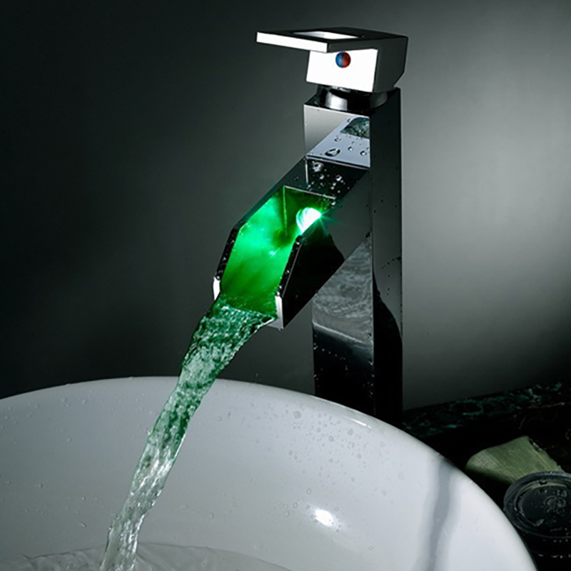 

Varo LED Chrome Waterfall Single Handle Vessel Faucet