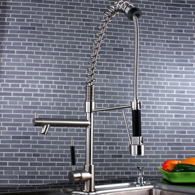 

Trins Pullout Spray Kitchen Faucet Brushed Nickel