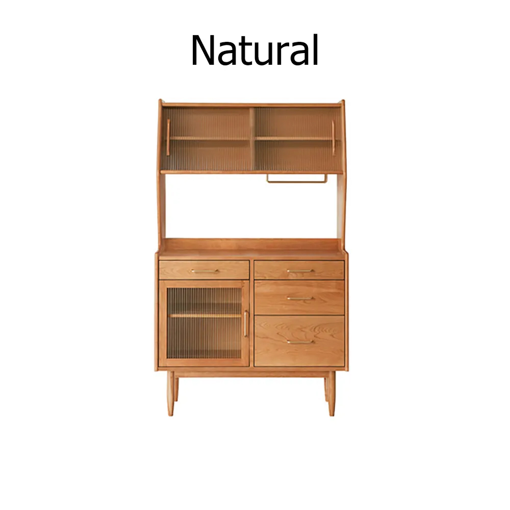 Nordic Natural Sideboard with 3 Doors & 3 Shelves & 4 Drawers in Large