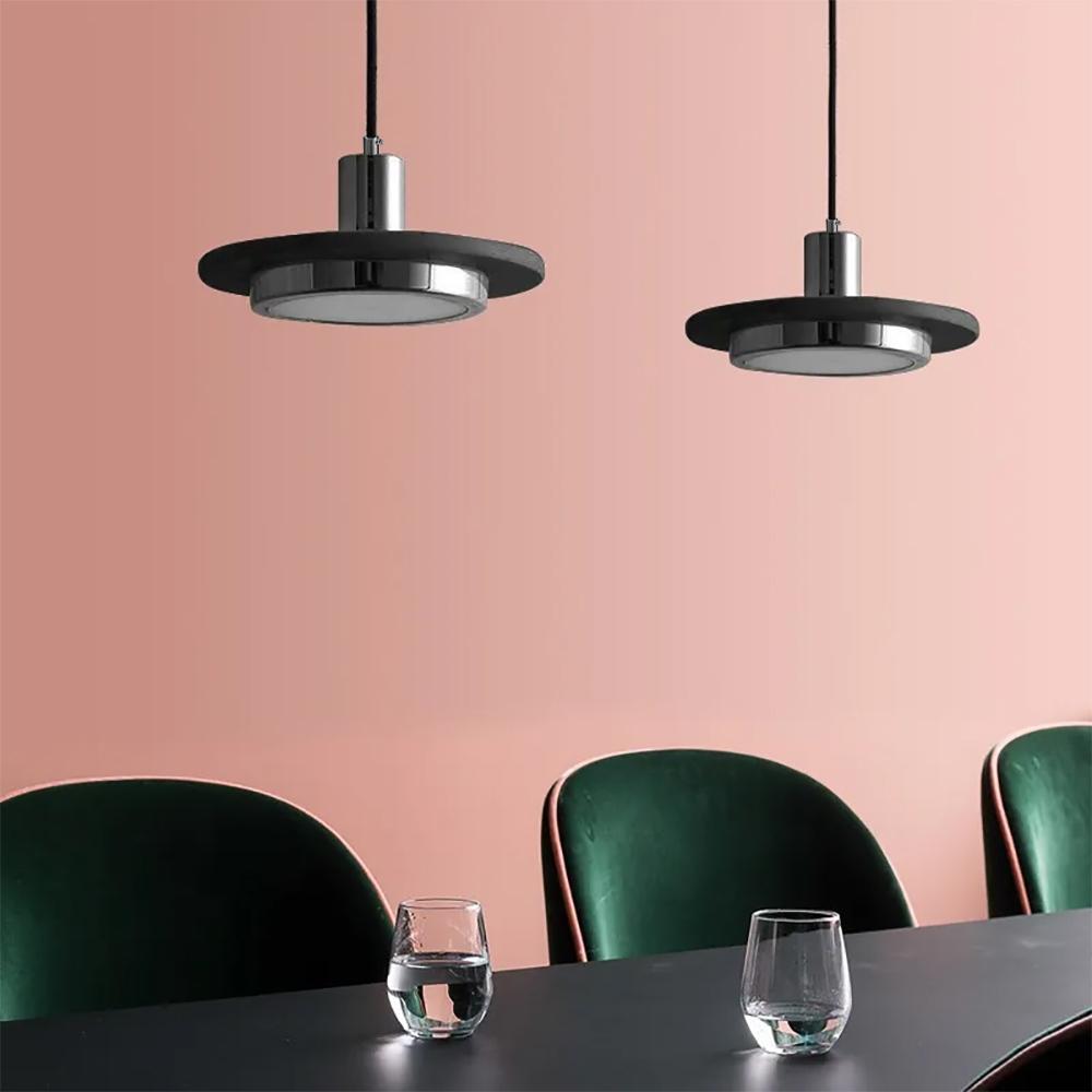 

Morden 1-Light Small Pendant Light Marble Pendant Light in Black