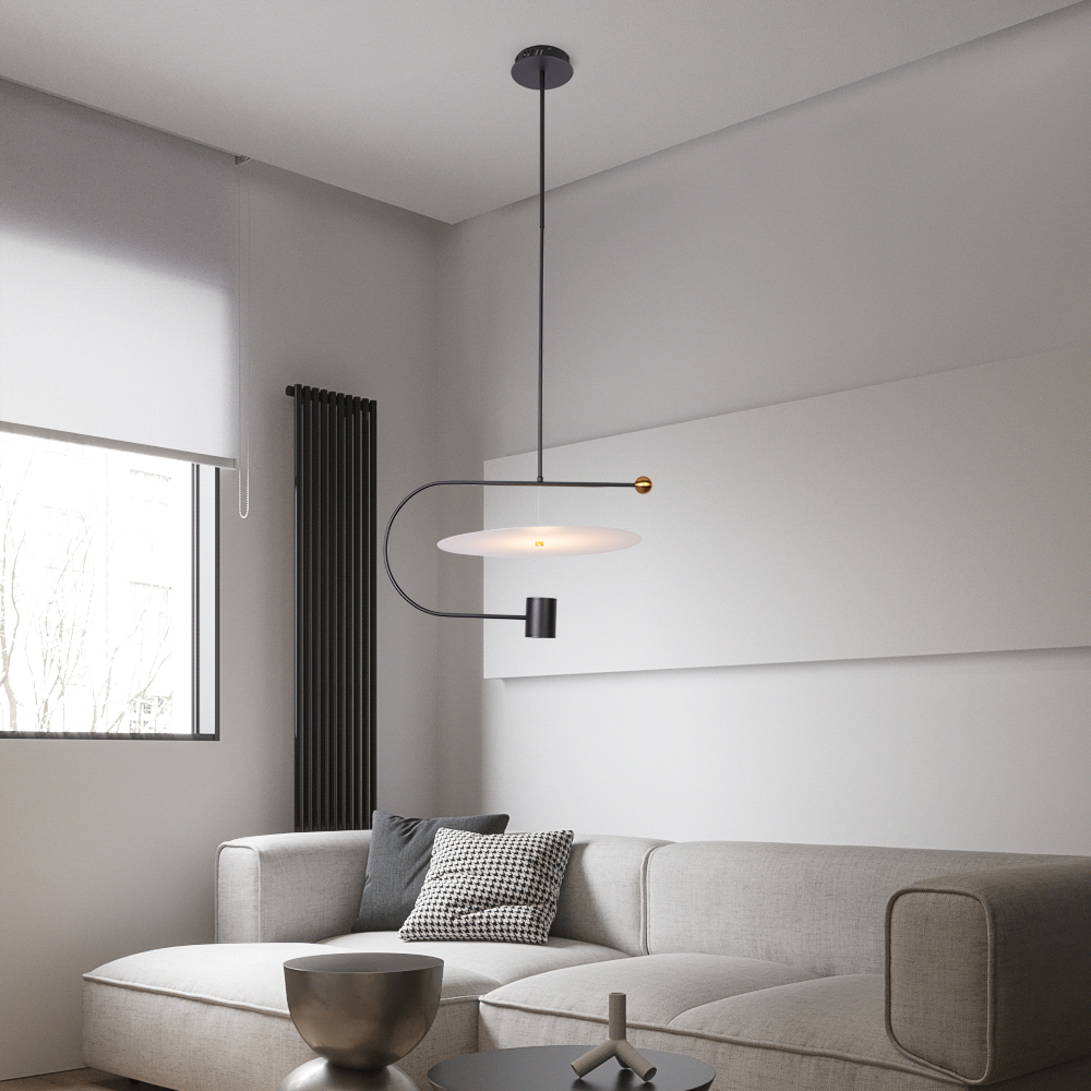 

Modern Black Novelty Pendant Light 1-Light Elegant Hanging Light