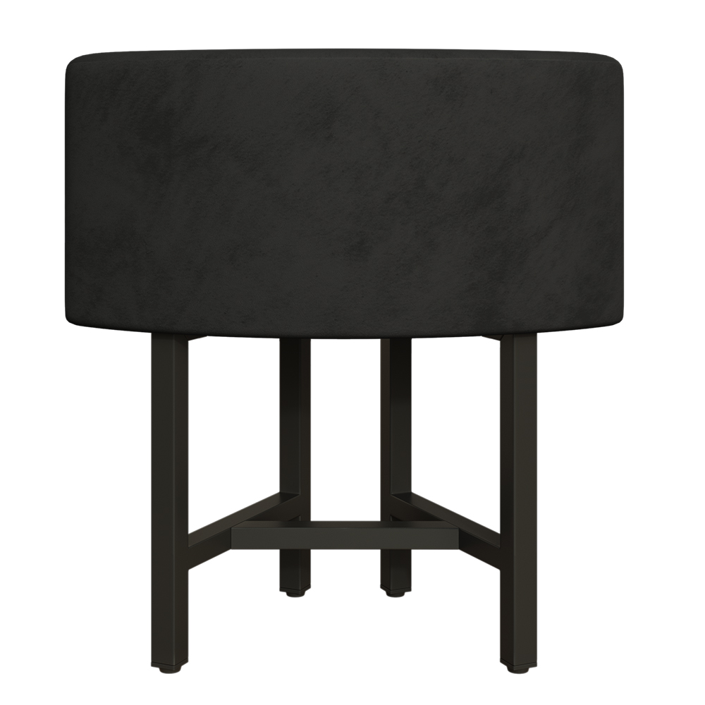 Kleiner Esstisch aus Holz für 4 graue gepolsterte Stühle, 1000 mm
