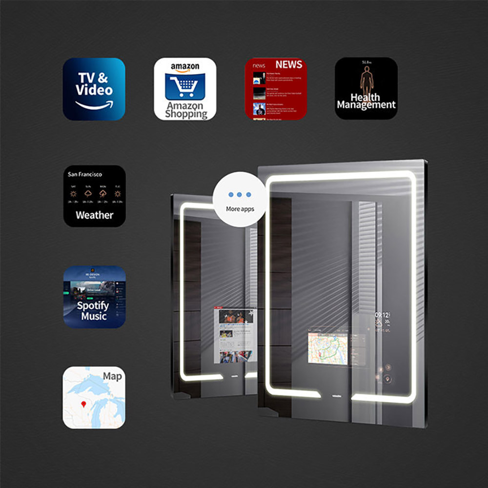Smart Mirror for Bathroom 40" Touch Screen LED MultiFunction TV