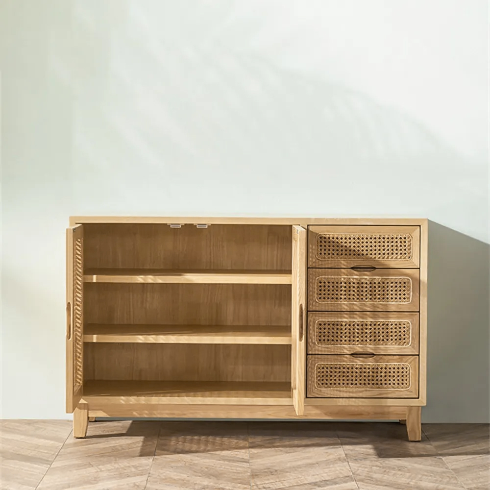 1200mm Japandi Natural Sideboard Buffet Rattan Kitchen with