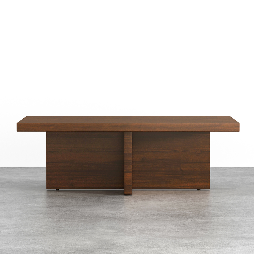 Modern Rectangle Wood Coffee Table Cocktail Table Distressed Finish