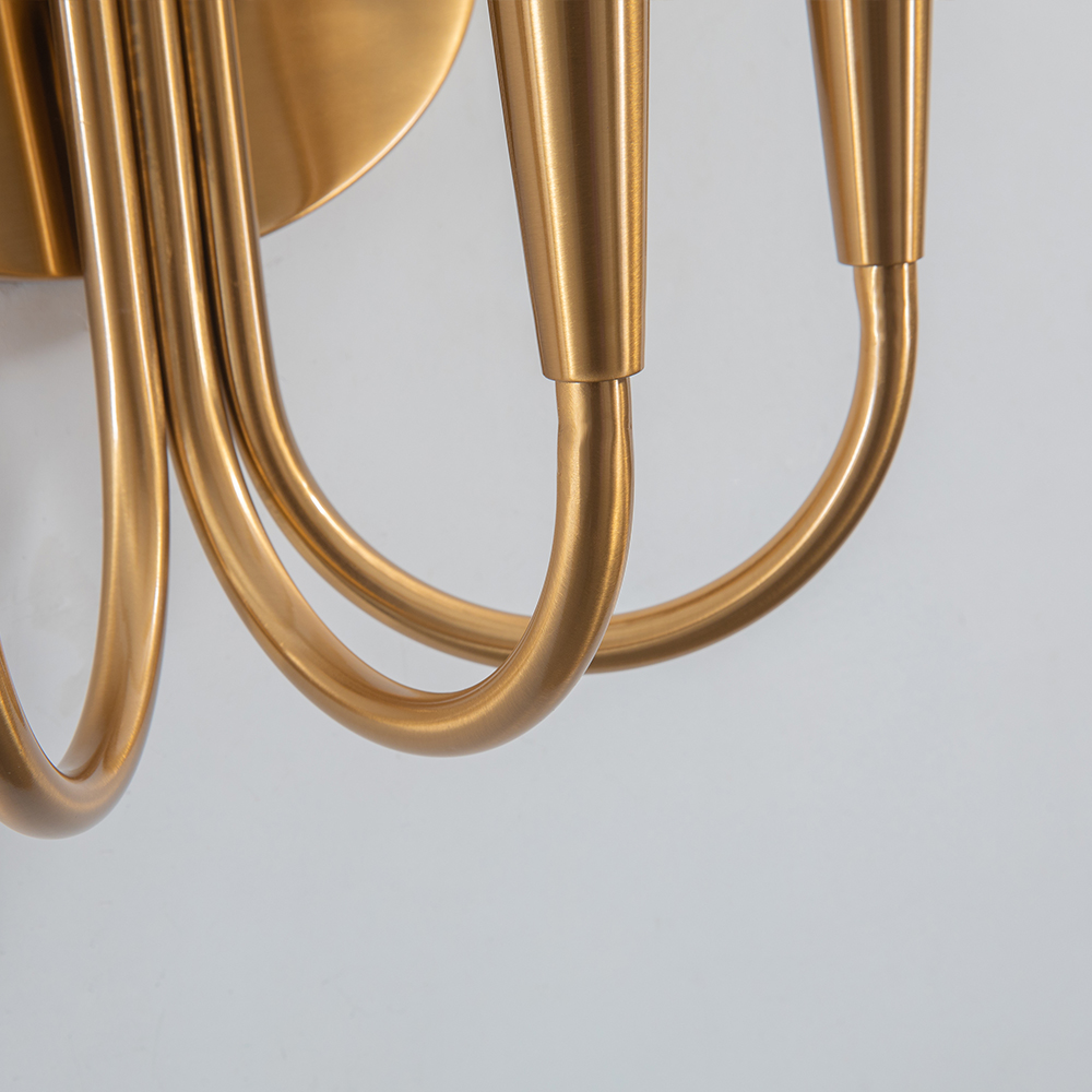 Gold 3-Light Wall Sconce Decor Metal Wall Light Unique Design