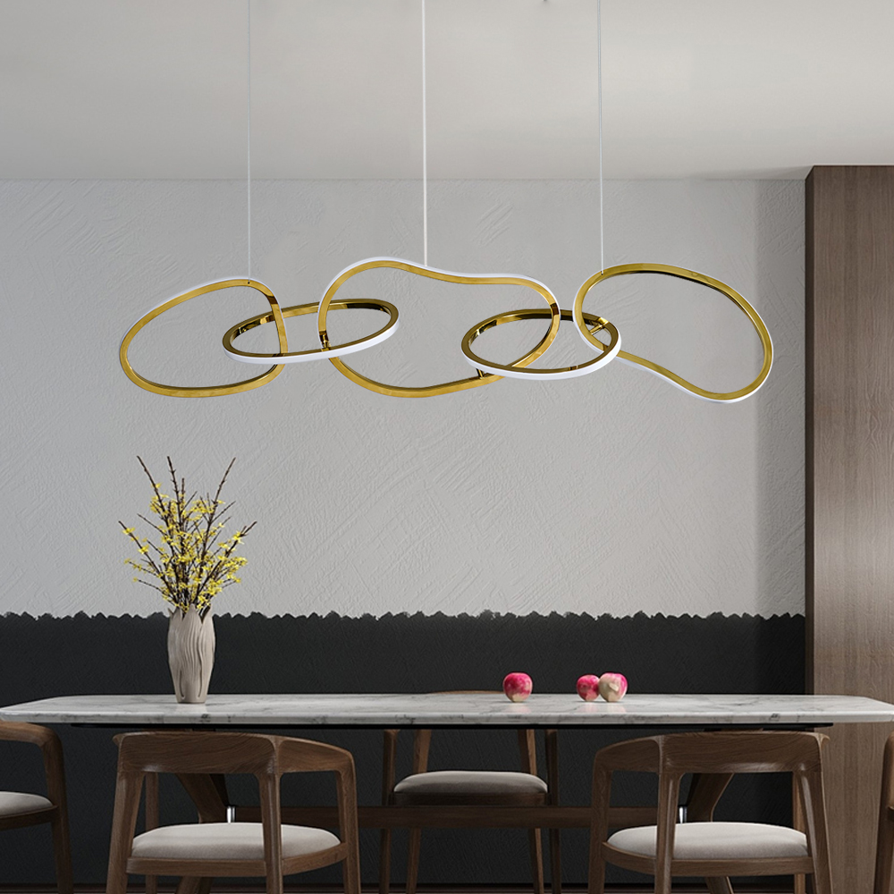 Geometric Kitchen Island Light 5-Light Pendant Light for Dining Room