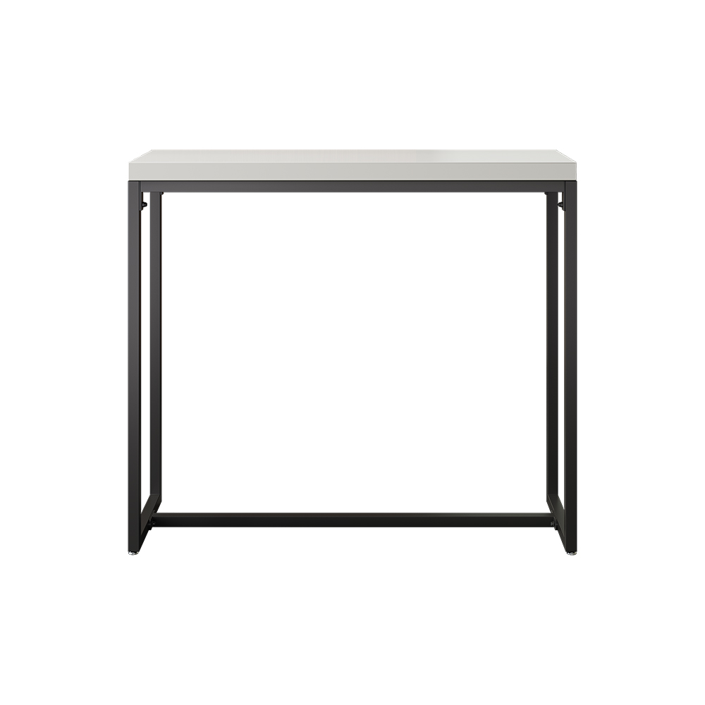 Industrial Rectangular Bar Height Table Small Dining Table For Breakfast Nook Metal Black Homary 7497