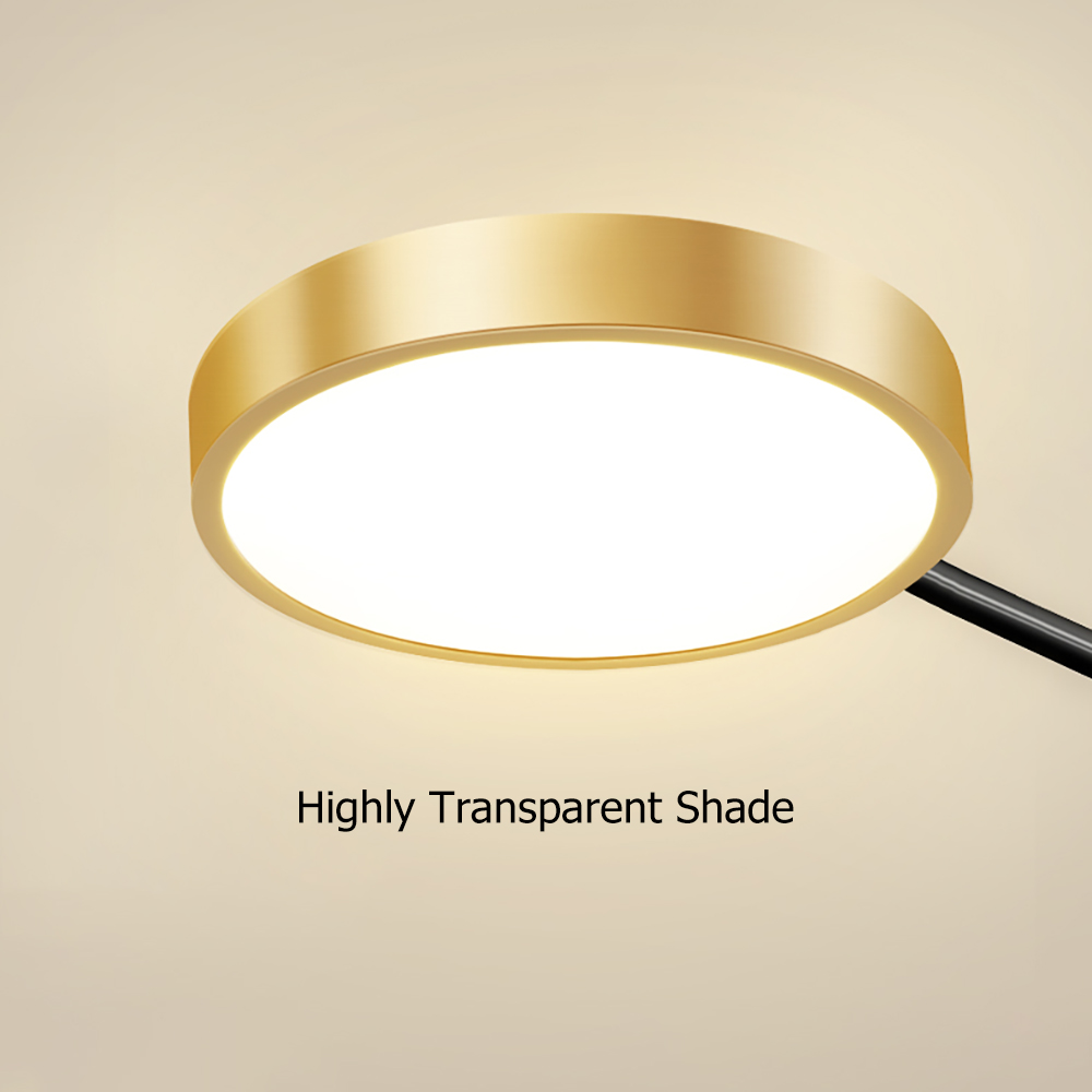 Nordic Style Semi Flush Mount Lighting Gold Ceiling Light Fixture LED Ring