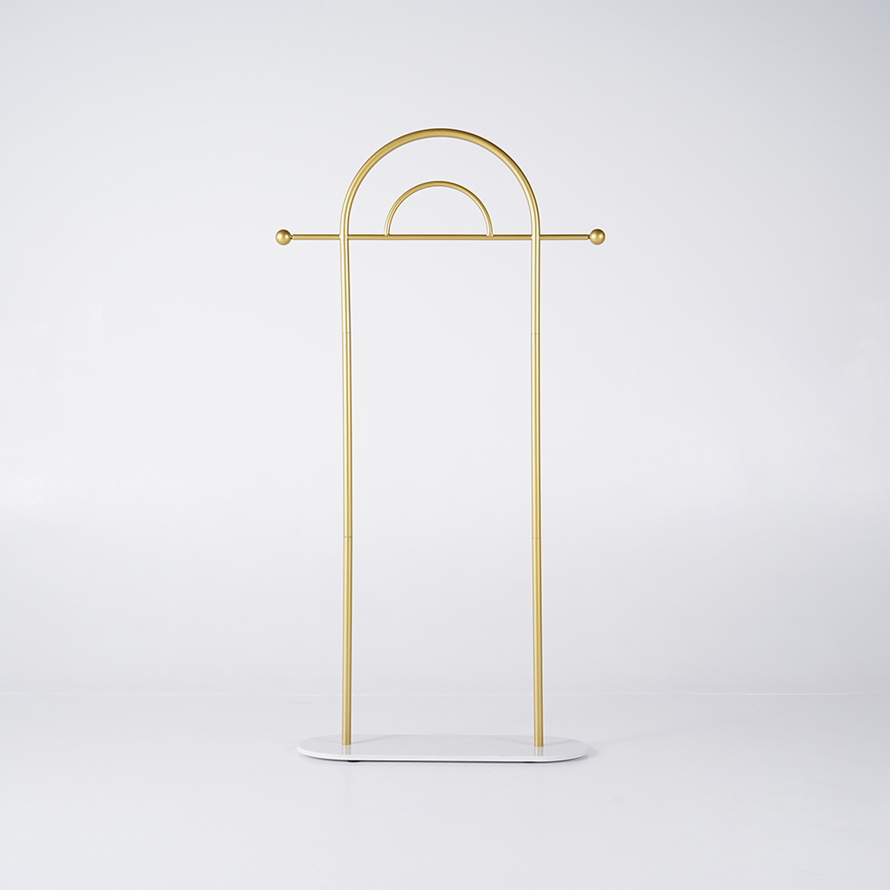1700mm Contemporary Freestanding Rail Coat Stand with Marble Base
