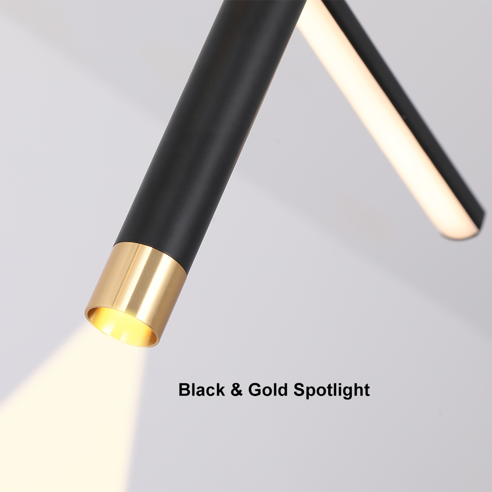 Geometric Dimmable Kitchen Island Light Metal Pendant Light in Black