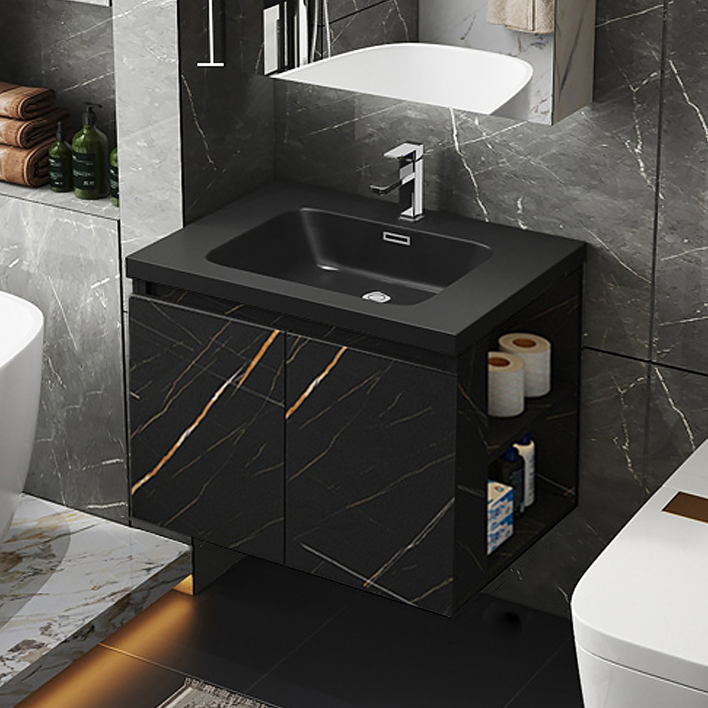 700mm Faux Marble WallHung Bathroom Vanity with Top Stone Slate