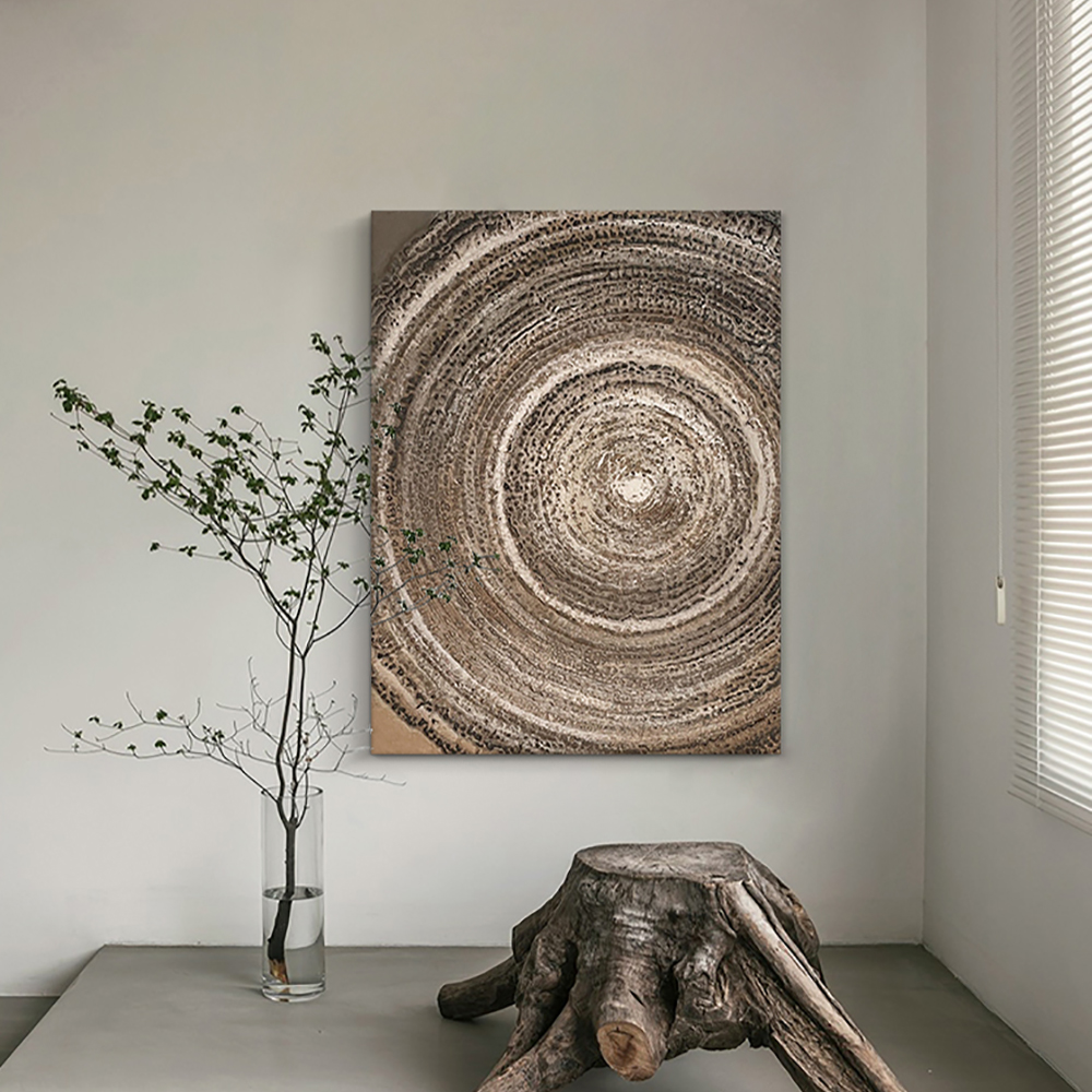 Modern Wall Decor for Living Room Bedroom Home Geometry Art Painting in Brown