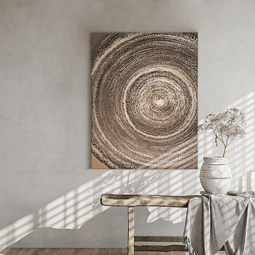 Modern Wall Decor for Living Room Bedroom Home Geometry Art Painting in Brown