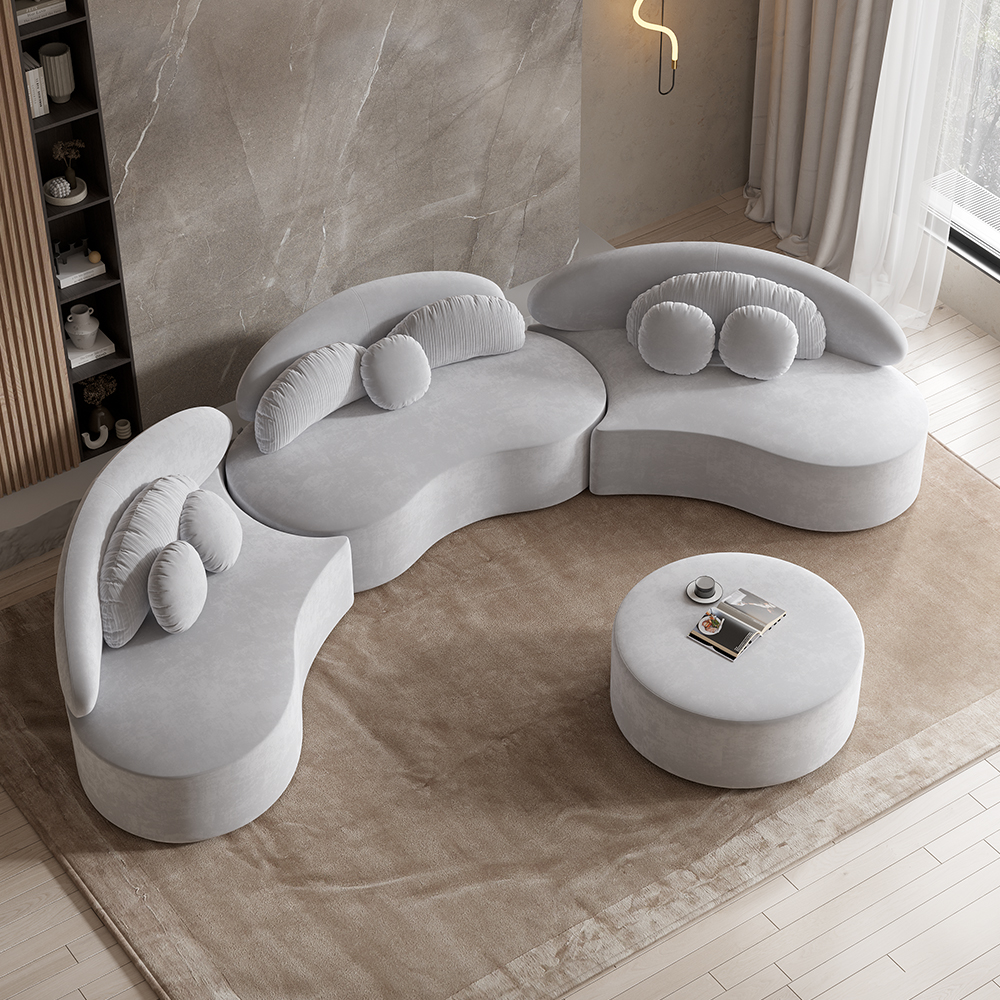 Canapé Modulaire Enfant En Mousse – 15 Blocs à Assembler – Voiture Avec Volant, Lit, Pouf – Housse Lavable Rose Clair Velours