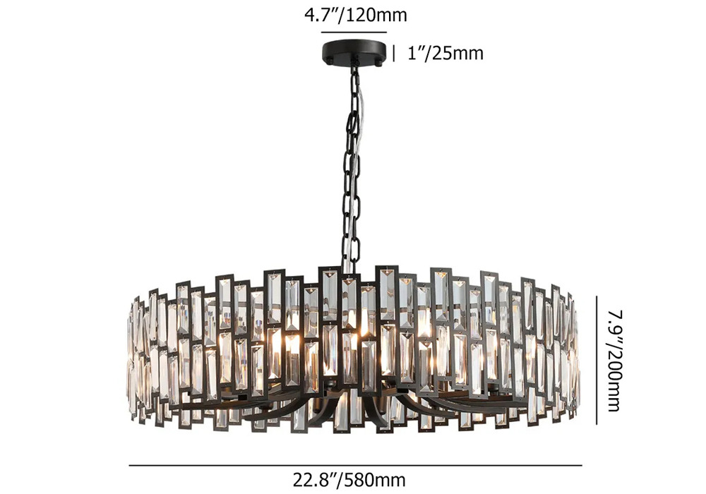 Clytia Modern Geometric Crystal Chandelier 10Light with Adjustable