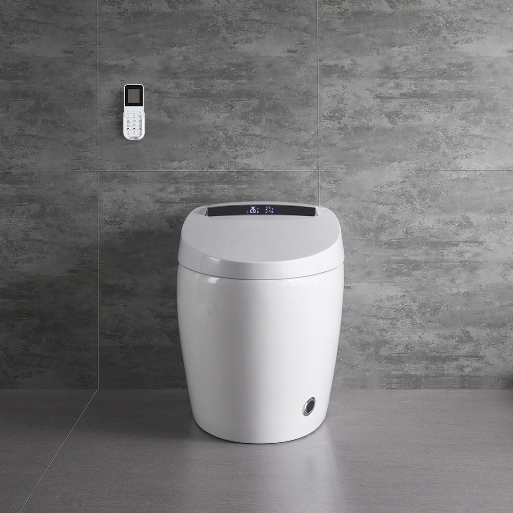 Modern Smart One-Piece 1.27 GPF Floor Mounted Elongated Toilet and ...