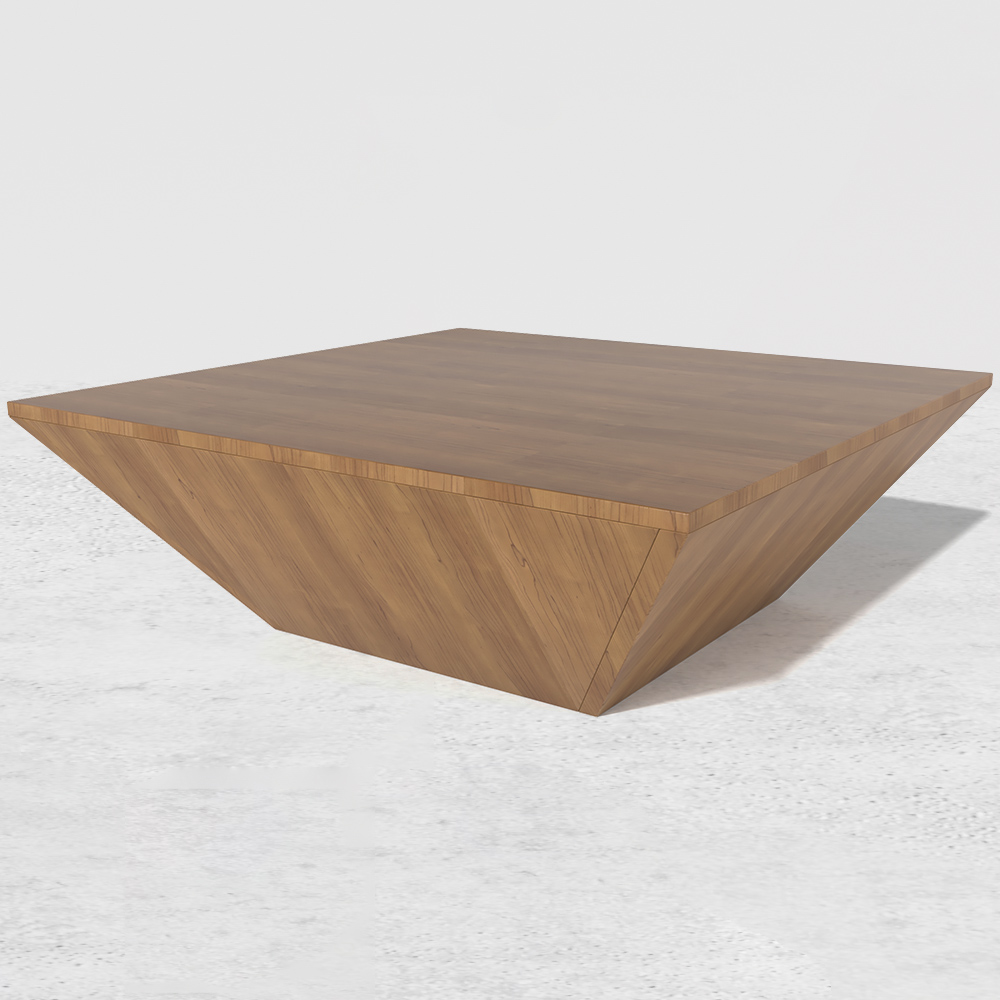 Modern Wood Coffee Table with Storage Square Drum Coffee Table with 1-Drawer