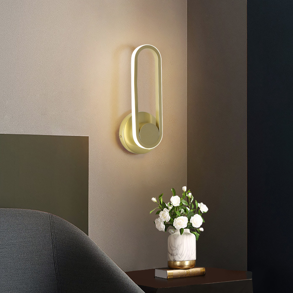 Modern Gold Indoor LED Rotated Wall Sconce