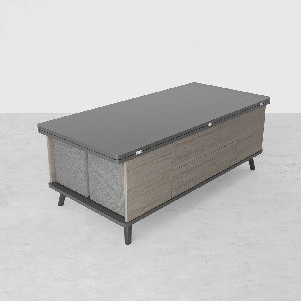 5 Pieces Lift Top Coffee Table Set with Storage Convertible Dining