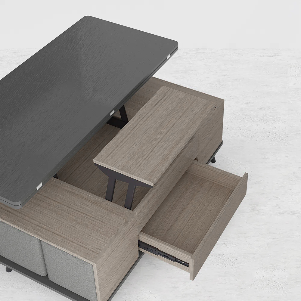 5 Pieces Lift Top Coffee Table Set with Storage Convertible Dining