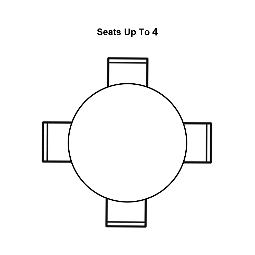 35" Japandi Round Small Dining Table 4Person Natural Pine Wood
