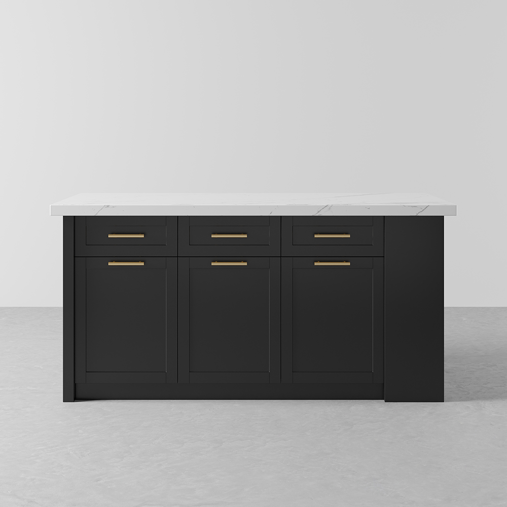 72" Large Black Kitchen Island with Storage Modern Kitchen Kitchen & Dining Furniture
