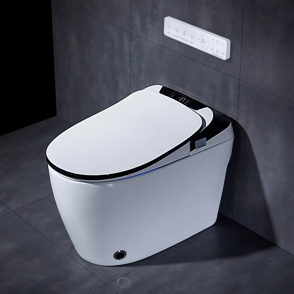 Automatic Toilet One-Piece Floor Mounted Self Clean Smart Toilet Tankless  1.32~1.58 GPF