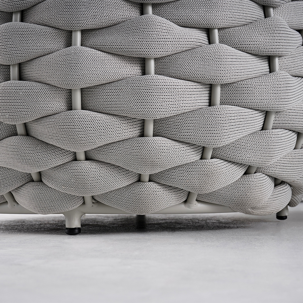 Tatta 4 Pieces Textilene Rope Woven Outdoor Sectional Sofa Set