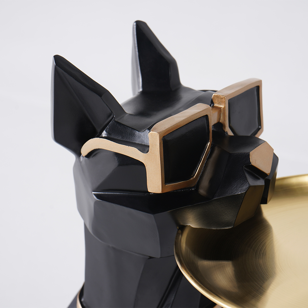 Modern Black Side Table Tray End Table with Tissue Storage Living