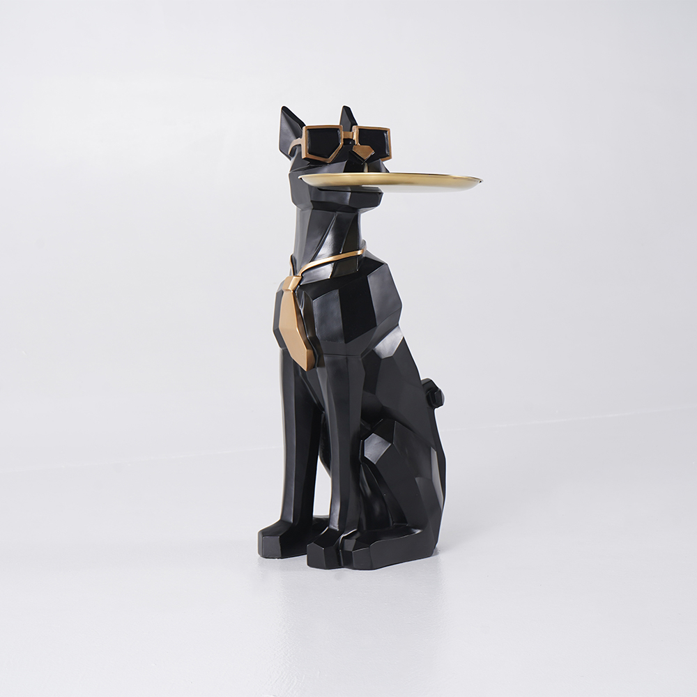 Modern Black Side Table Tray End Table with Tissue Storage Living