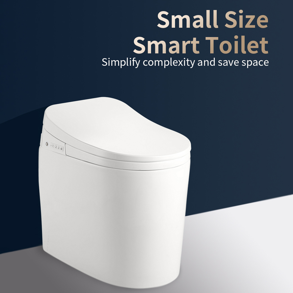 Small Size Smart Toilet One-Piece Elongated Floor Mounted Automatic ...