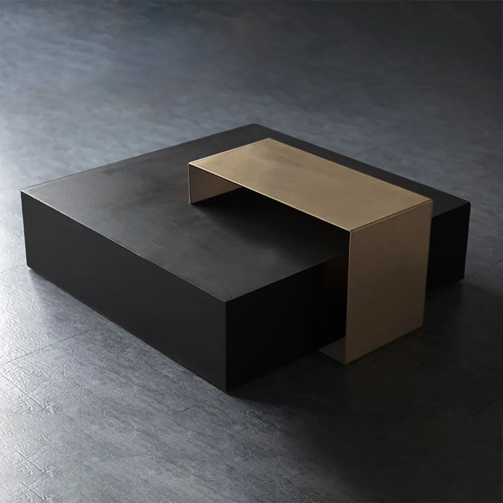 A black coffee table