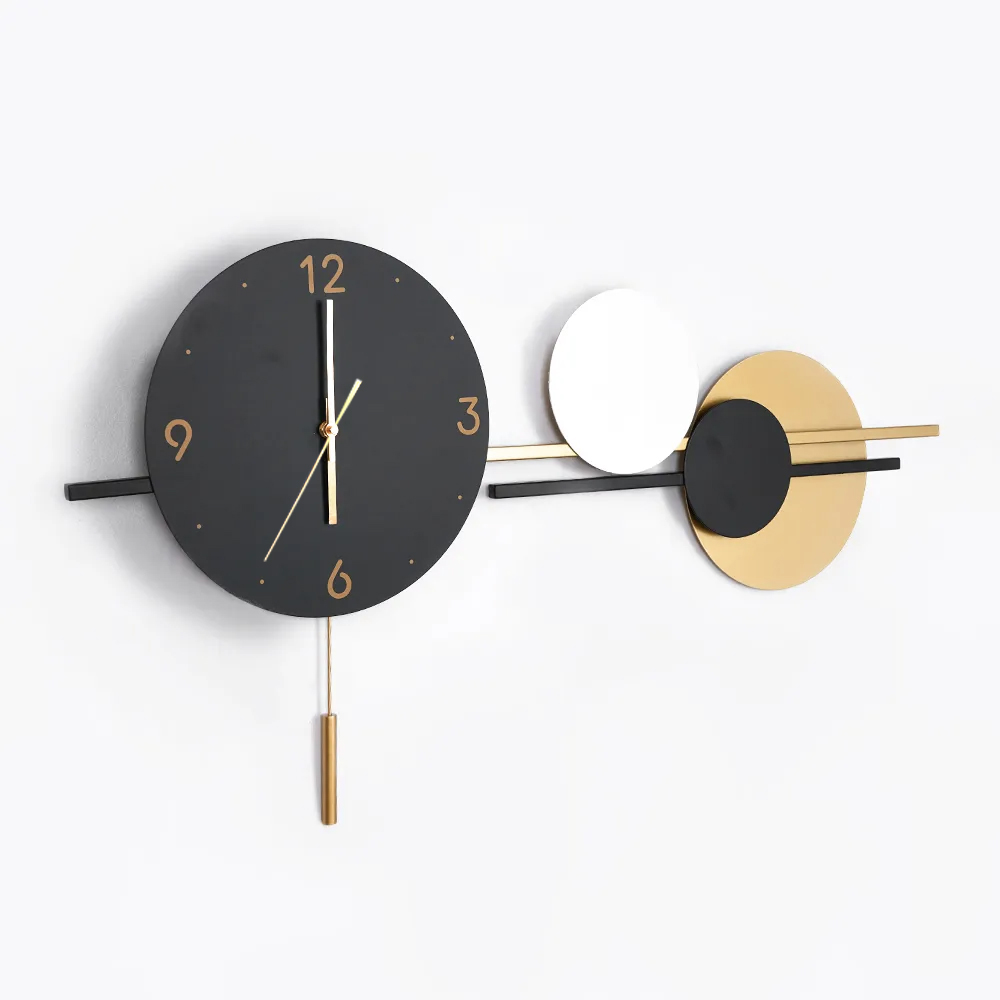 Modern Geometric Round Digital Large Wall Clock Oversized Wall Decor Modern geometric round digital large wall clock oversized wall decor