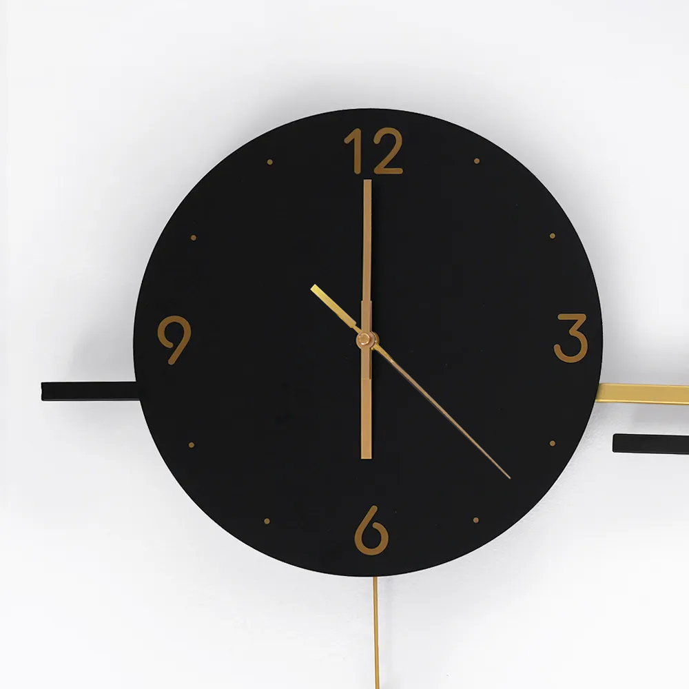 Modern Geometric Round Digital Large Wall Clock Oversized Wall Decor