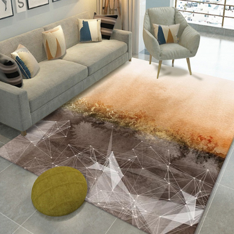 Unique Abstract Geometric Faux Cashmere Indoor Area Rug 5' x 8' Living Room Bedroom
