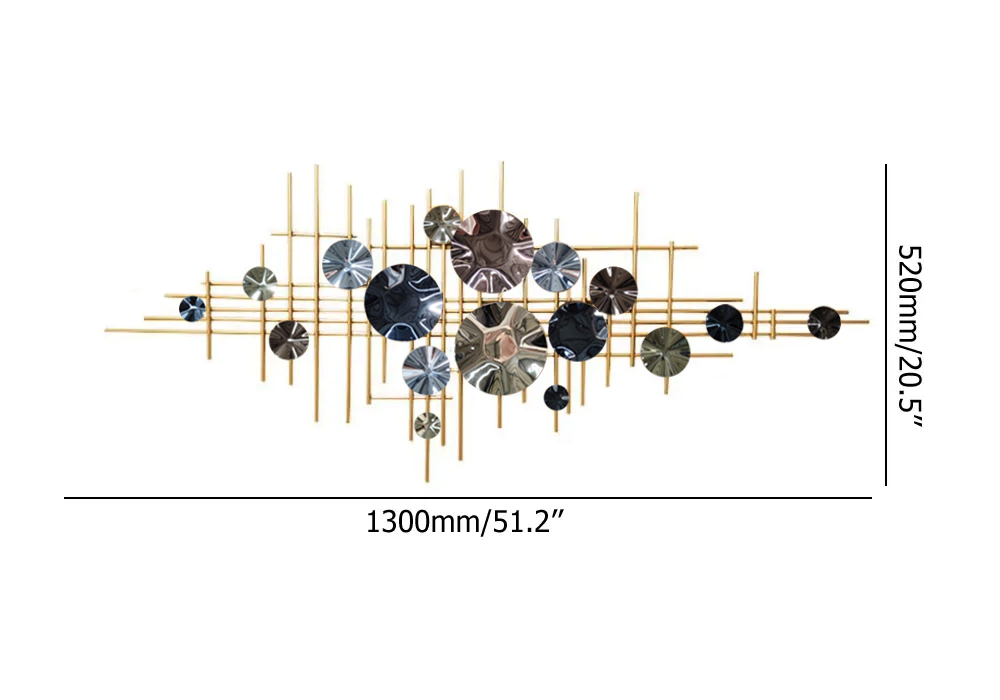 Modern Luxury Lotus Frame Metal Hanging Wall Decor Home Art Wall