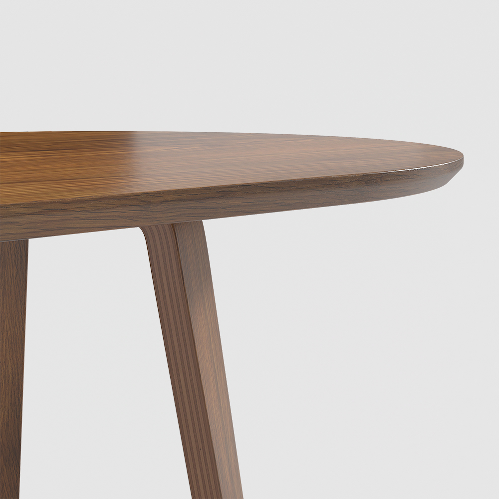 Mid Century 63 Oval Dining Table Walnut Wooden Tabletop For 6 Person 4