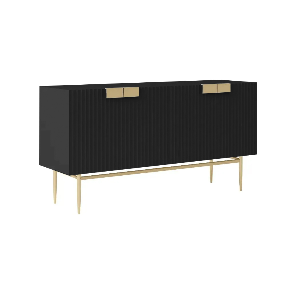 Twixer 1500mm Black Sideboard Buffet with Doors Accent with
