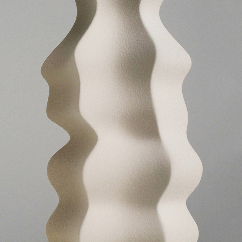 Modern Resin Abstract Sculpture Home Decorative Vase Figurine Desk Decor Art in Beige