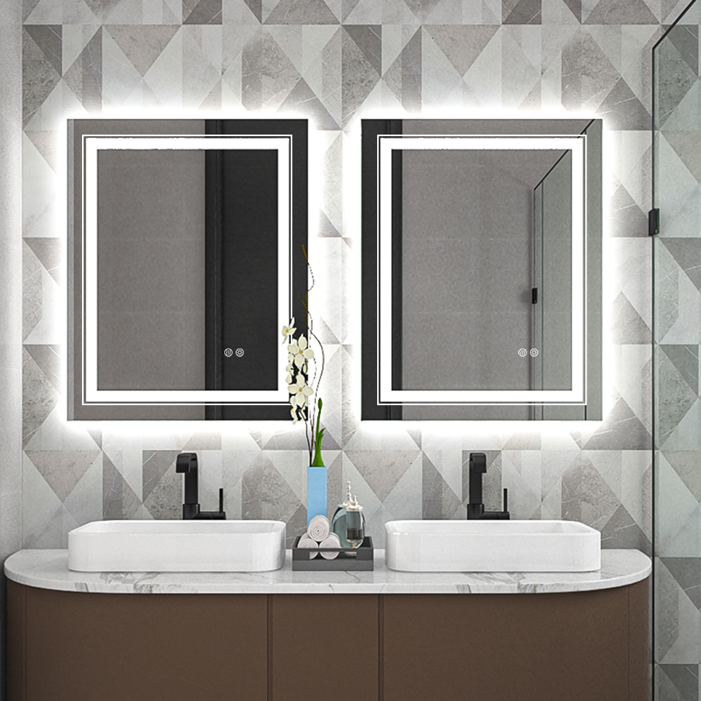 Modern 24" X 30" Frameless LED Bathroom Vanity Mirror Rectangle Anti ...