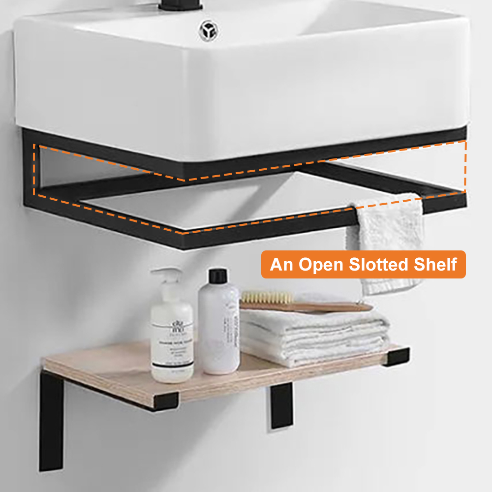 20" Modern Floating Bathroom Vanity with Single Sink and Shelf Space ...