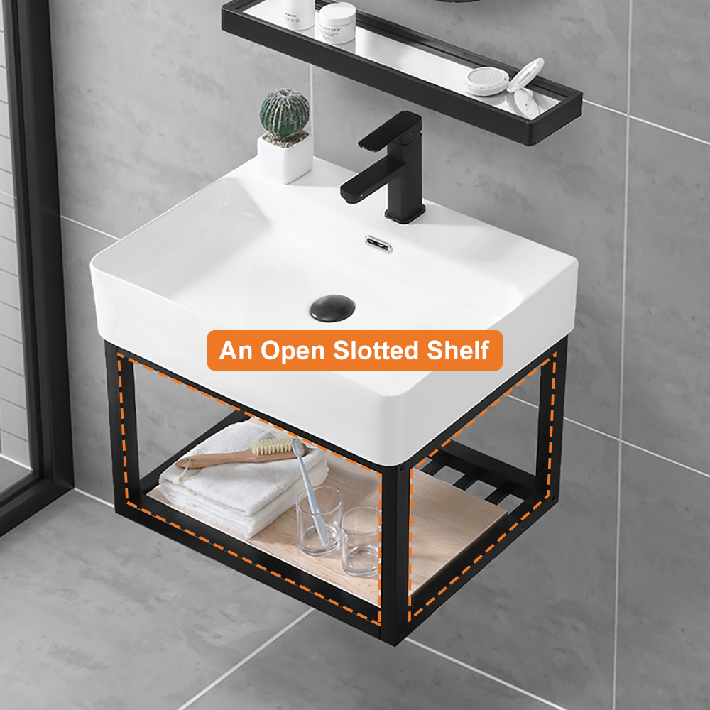 Floating Bathroom Vanity with Top 24" with Sink Modern Single Sink ...
